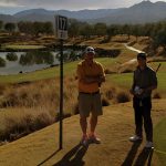 Jacob Scott and Derek Duda at Hole 17 PGA West
