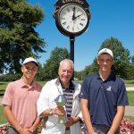 Mike Kiely with 2016 Kiely Cup Co-Medalists Chagrin Falls’ Dan Berlin and Hudson’s Will Kurtz