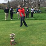 Steve Blackburn Jr. 2017 Greater Cleveland Skins Game first tee shot