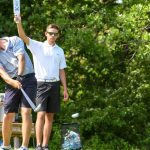 Gisli Sveinbergsson tees off in 2018 NCAA Golf Championship