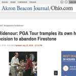 2018 Akron Beacon Journal Bridgestone Invitational article Marla Ridenour