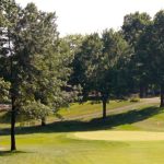 The 18th hole and clubhouse at Rawiga Golf & Swim Club, Seville OH