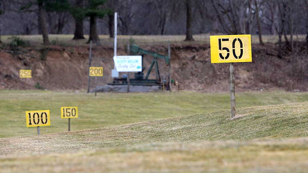The driving range at Sleepy Hollow Golf Course in Alliance.