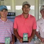 Dylan Fitchet (r) won the 2019 NCJT Sand Ridge event, besting Paul Mastros (c) and Andrew Kaye (l).