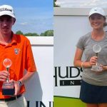 Connor Gdovin, Madison Reemsnyder, 2021 Hudson Junior Invitational winners