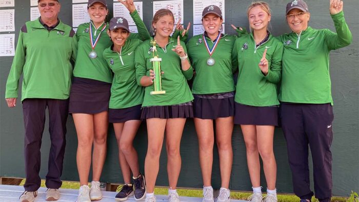 2021 Highland Girls Golf Team, winners of the Medina Invitational