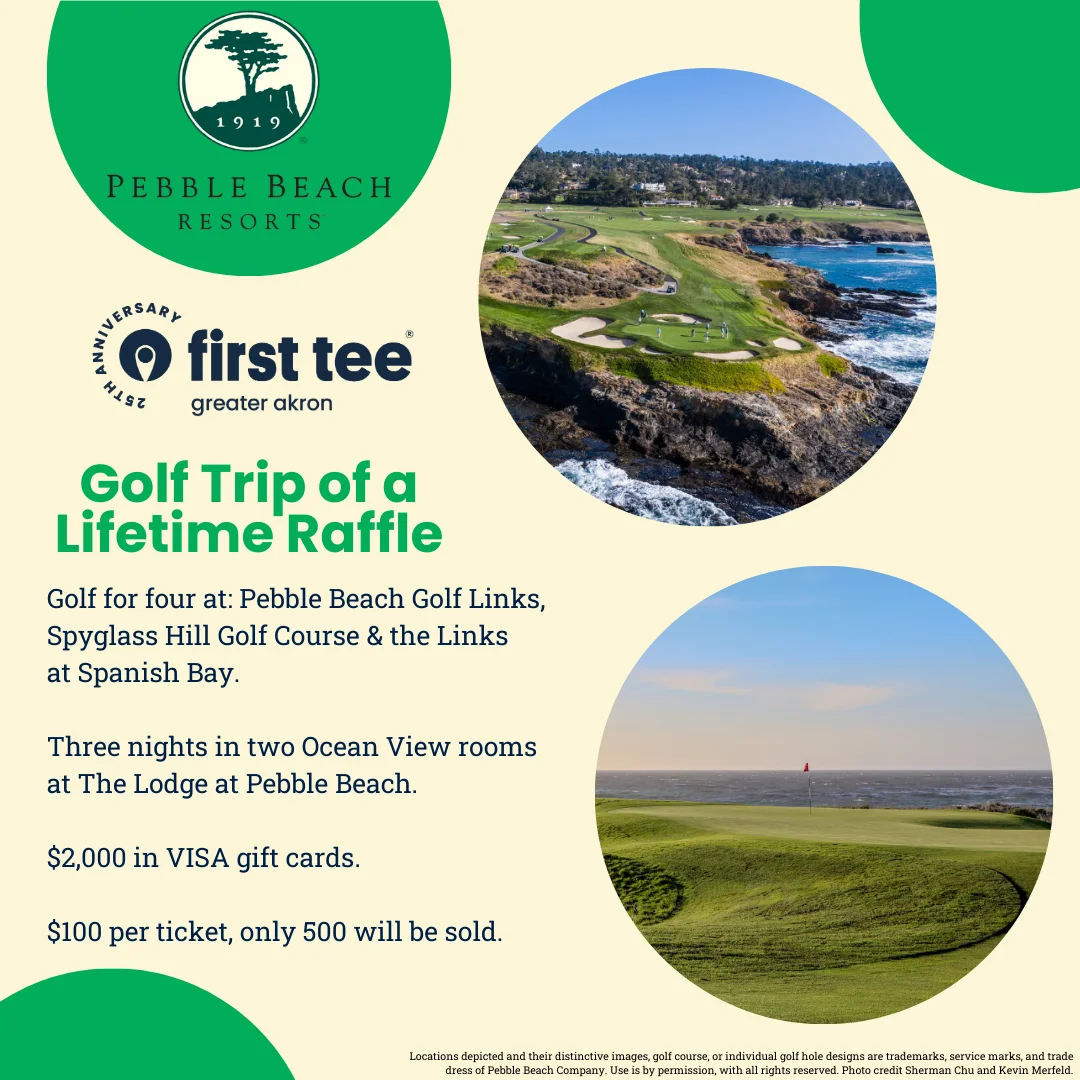 First Tee Akron Pebble Beach raffle details