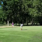 Brian Smith taps in his birdie on the first playoff hole to win the Senior Cleveland Am.