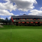 The ninth green and clubhouse at Good Park Golf Coure in Akron.