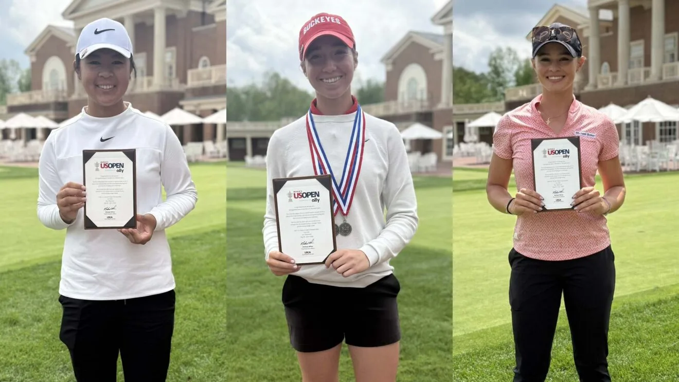 Anna Huang of Canada, Kary Hollenbaugh of New Albany, Elina Sinz of Katy, TX