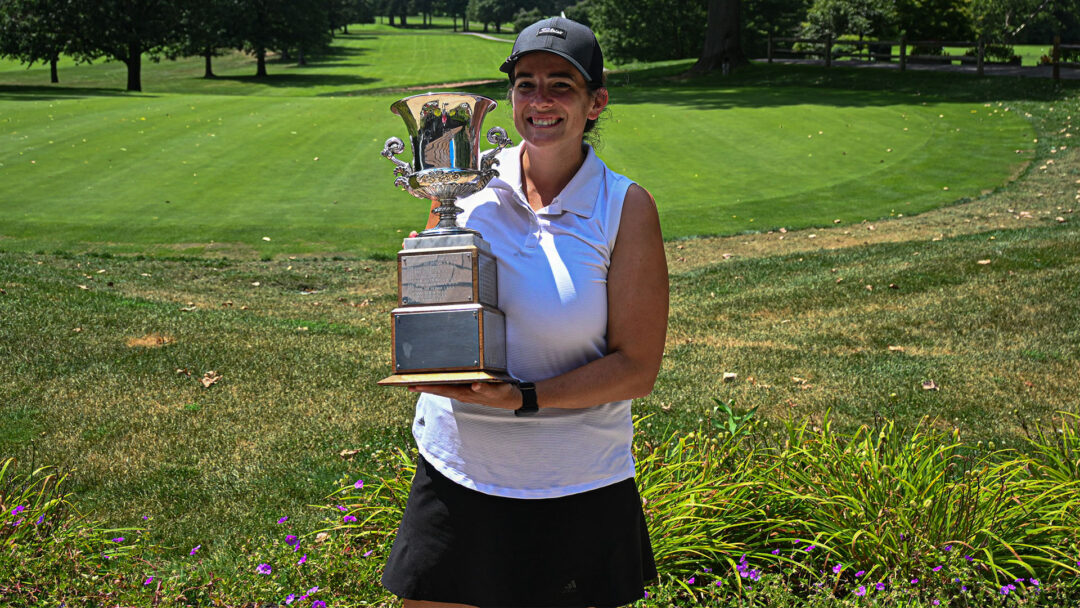 Emily Baumgartner Tri League Trophy Hold