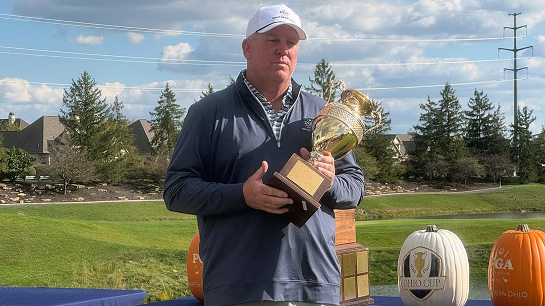 Bob Sowards with the 2025 Ohio Cup trophy