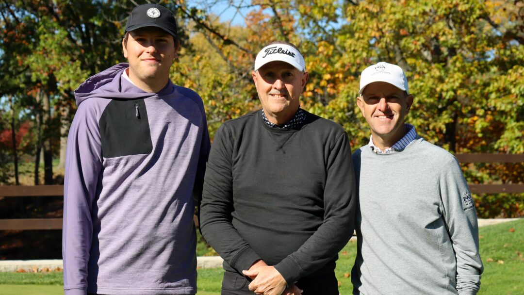 Antonio Bodziony (Chagrin Valley CC), Tony Adcock (Foxy Golf) and David Griffith (NOPGA)