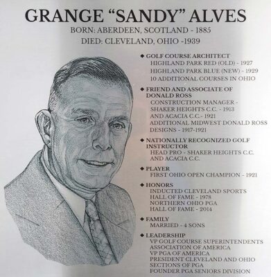 Sandy Alves plaque at Highland Park