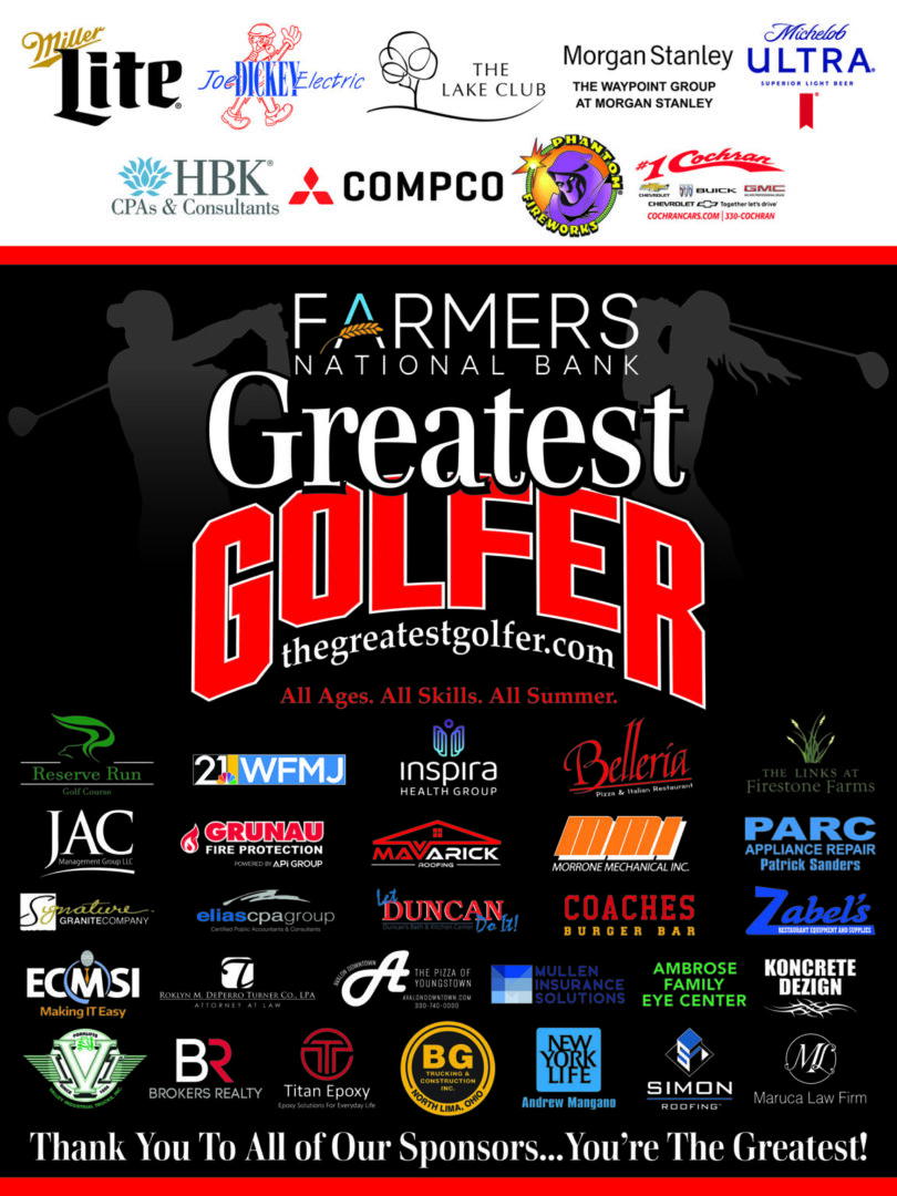 Greatest Golfer sponsors